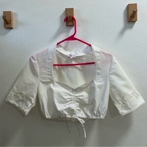 White Vintage Dirndl Blouse Oktoberfest